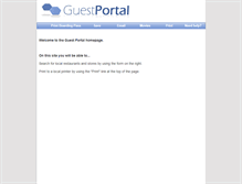Tablet Screenshot of guestportal.com